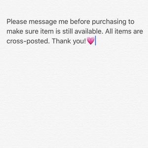 Please message me before purchasing items